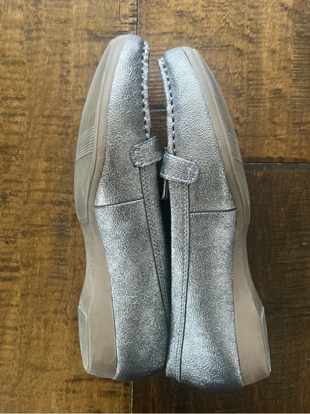 Naturalizer Gisella comfort flat metallic pewter faux leather loafers sz 8 - Picture 5 of 5
